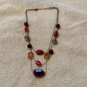 Women’s Red/Orange Layered Necklace